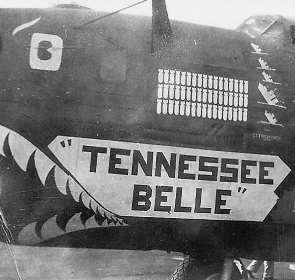 Nose art photograph of the B-24 Liberator 'Tennessee Belle,' China-Burma-India Theater, World War II